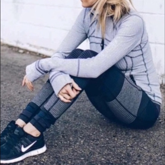 lululemon athletica Pants - Lululemon om stripe speed tights size 2